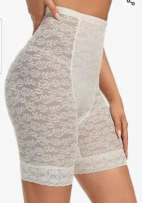 Joyshaper Lace Seamless Under Dress Anti Chafing Shorts In White Size XXL UK 18 • £10