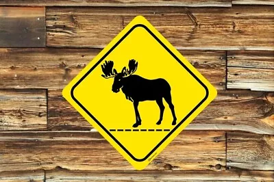 Moose Crossing Xing Symbol Highway Route Sign • $28.89