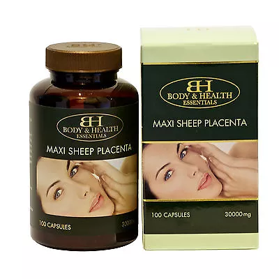 £25.96 • Buy Body & Health Maxi Sheep Placenta 30,000mg 100 Capsules