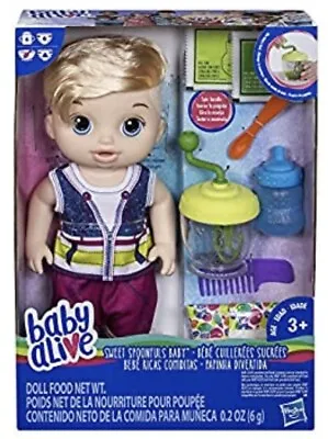 Baby Alive Sweet Spoonfuls Blonde Baby Doll Boy E0635 • $94