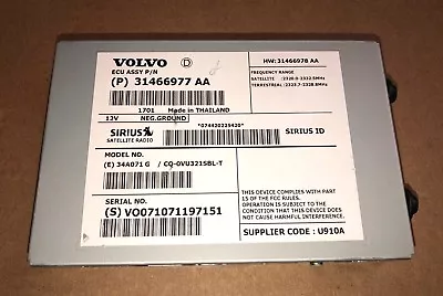 Volvo Sirius Satellite Radio Part# 31466977aa 31466978aa Oem • $295