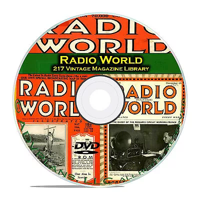 Radio World 217 Classic Old Time Radio OTR Magazine Collection PDF On DVD B85 • £7.59