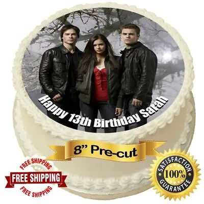 Vampire Diaries Personalised 8  Round Edible Cake Topper • £5.95
