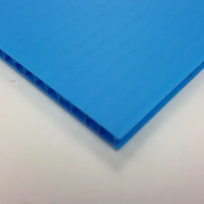 4mm Blue Correx Fluted Corrugated Plastic Sheet 9 SIZES TO CHOOSE • £8.99