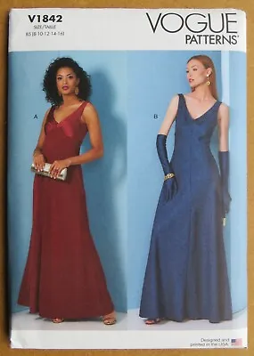 Vogue Sewing Pattern V1842: Lady's Special Occasion / Evening Dresses 8-16 Uncut • £16.75