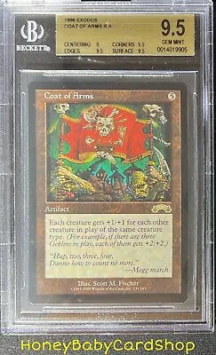 MTG Exodus 1998 Coat Of Arms BGS 9.5 GEM MINT Silver Age Iconic Staple • $144.99