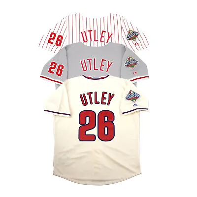 Chase Utley 2008 Philadelphia Phillies World Series Home/Road/Alt Men's Jersey • $129.99