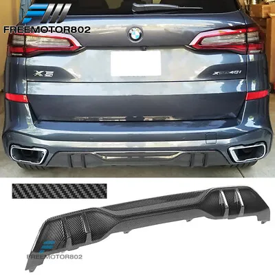 Fit 19-23 BMW G05 X5 M Sport Carbon Fiber Print MP Style PP Rear Bumper Diffuser • $114.99