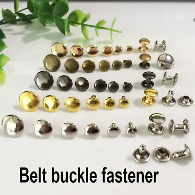 50xDouble Cap Rivets Studs Rapid Snap Rivet Leather Craft Belt Pet Collar Decor • $4.68