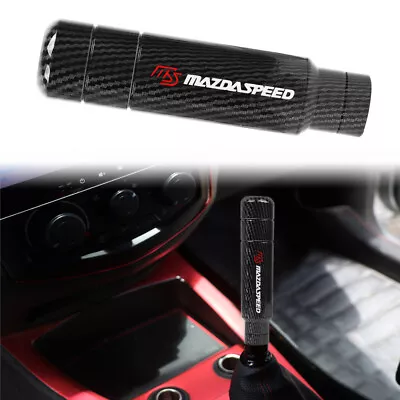 Universal JDM Mazdaspeed Carbon Fiber Aluminum Manual Gear Stick Shift Knob • $16.88