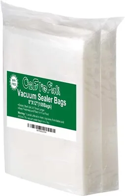 $26.97 • Buy 100 Quart Size 8  X12 Vacuum Sealer Bags With BPA Free Commercial Vaccume Sealer