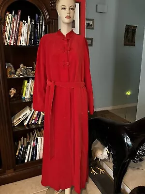 Emilia BELLINI Florence Italy 1960s Velvet Opera Coat Scarlet Red Vintage Swing • $799