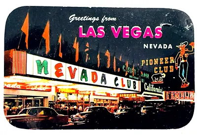 1960's Las Vegas Nevada Club Original Vintage Advertising Flyer Ad Card • $9