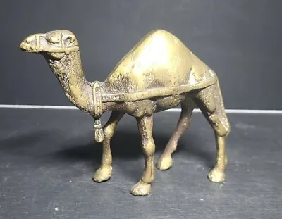 Brass Camel Figurine With Saddle And Harness • $14.99