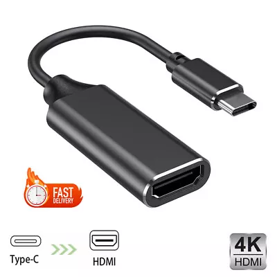 Type-C To Female HDMI HDTV Cable 4K USB Adapter For Samsung S Series Huawei • £5.19