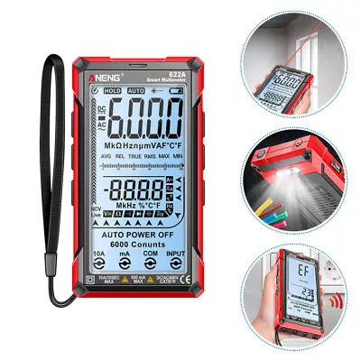 Smart LCD Digital Multimeter 6000 Counts AC/DC Voltage Tester Resistance Meter • £19.79