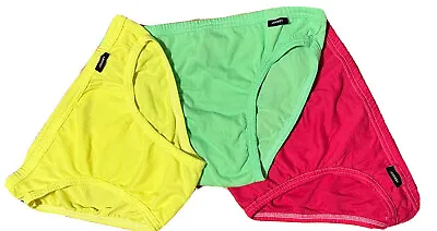 Men's Jockey Bikini Briefs: Neon Pack Of Three • $35