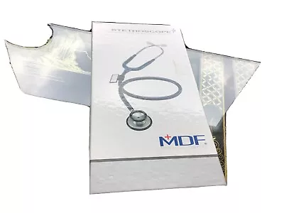 MDF Acoustica Deluxe Lightweight Dual Head Stethoscope ALL BLACK MDF747XPO4 NEW • $22.10