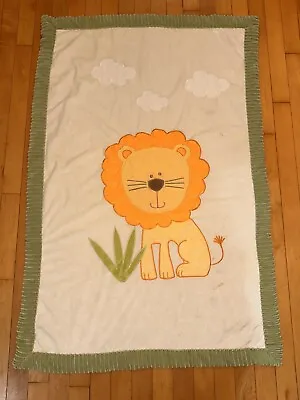 HTF Little Miracles Plush Lion Baby Blanket Sherpa Ribbed Costco Soft 2 Ply • $23.35