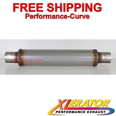 Xlerator Performance Muffler / Resonator SS 2.5  ID - 4  Round - XS0426 • $54.95