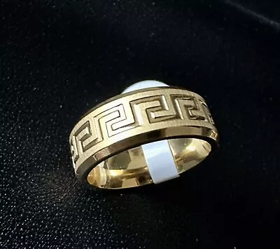 Men’s Band/ Ring Versace Pattern Gold Color Size 9 • $59