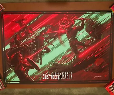 Zack Snyder JUSTICE LEAGUE Art Print Movie Art Poster Limited 5/375 24x36” • $60