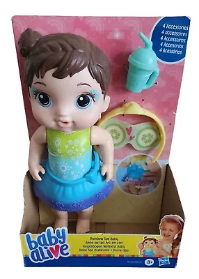 Baby Alive Rainbow Spa Baby Brown Hair 2022 Hasbro Doll W/Accessories New! • $16