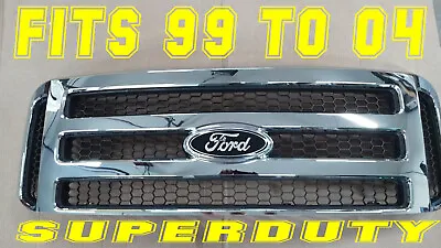 Ford CHROME Grille CONVERSION Black Emblem 99-04 Super Duty F250 F350 F450 F550 • $215