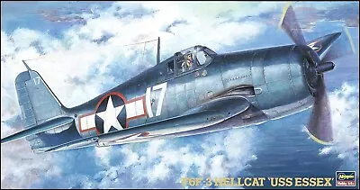 Hasegawa  F6F-3 Hellcat USS Essex 1/48 Model Kit W/ Resin Cockpit And Wheels • $60