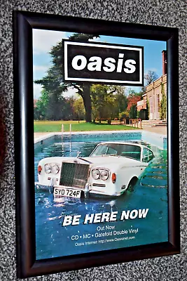 OASIS Band Framed A4 Be Here Now 1997 ALBUM Original Promo ART Poster • £14.99