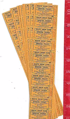 Vintage Lot 100 Tickets  White Swan Park Airport Parkway Pittsburgh Pennsylvania • $25