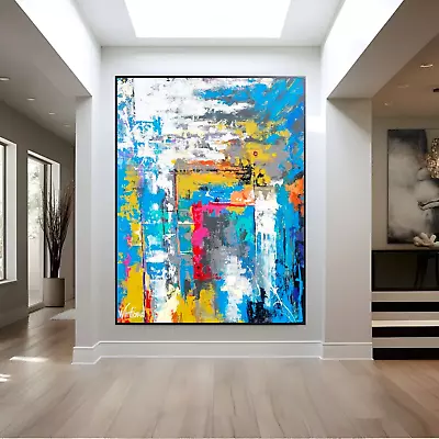 Sale Abstract Caribbean Colors HANDMADE 60H X 48W Painting Winford 2495 Now 995 • $995