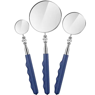 3 Pieces Telescoping Inspection Mirror Stainless Steel Mechanic Mirror With Long • $28.08