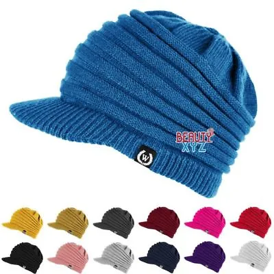 Woman Man Winter Visor Beanie Knit Hat Cap Crochet Men Women Ski Warm  • $10.99