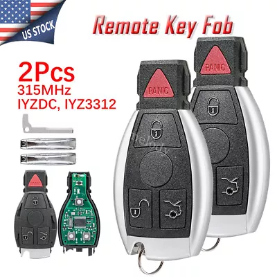 2 Remote Key Fob IYZDC For Mercedes C230 C250 C280 C300 C350 C400 CLK350 CLK550 • $31.29