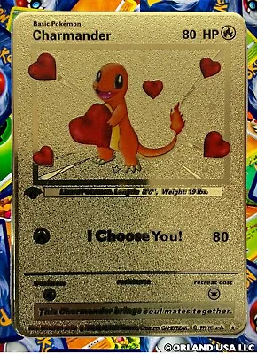 Charmander I Choose You! Gold Metal Pokémon Card Collectible Gift • $10.99