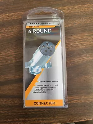 Round Trailer End Connector 6 Pole Towing Connection 48445 Hopkins New In Pack • $8.99