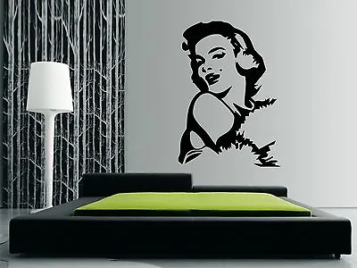 MARILYN MONROE Wall Art Sticker Decal Mural In 3 X Sizes And Different Colours • £8.75