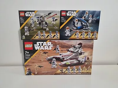 LEGO Star Wars Lot 75342 Republic Fighter Tank + 75345 + 75359 Battle Packs  • $168.92