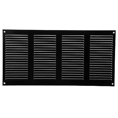 Vent Systems 16 X 8 Inch Black Air Vent Cover Metal Air Return Grill With Built • $29.90