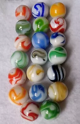 20 Beautiful Mixed Maker Swirl Marbles For You To Add To Your Marble Collection  • $17.50