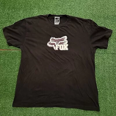 Fox Racing T-shirt Adult Mens XL Black Short Sleeve Vintage Motocross Bikes • $14.92