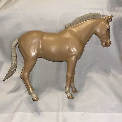 Louis Marx CO. Vintage Palomino Horse MCMLXVIII 1963 9.5  Tall Short Mane U.S.A. • $11.99