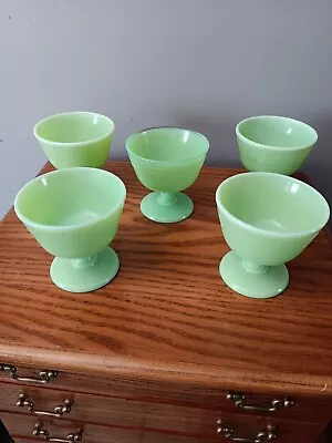 McKee Jadeite Sherbet Cups Glows • $190