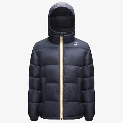 Down Jacket Hooded Man K-WAY Jacket Le Vrai 3.0 Claude Heavy Warm • $197.94