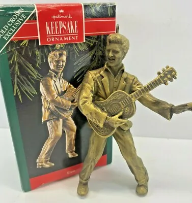 Hallmark Keepsake 1992 Elvis Presley Brass Plated Christmas Ornament • $13.99