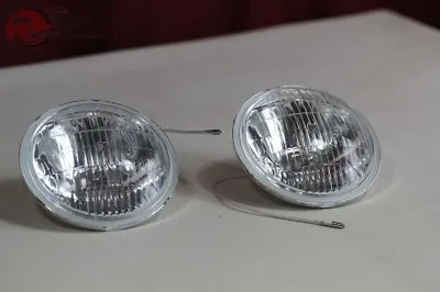 Clear Lens Fog Lamp Light Replacement Bulbs Vintage Style 12 Volt Hot Rod Truck • $83.09