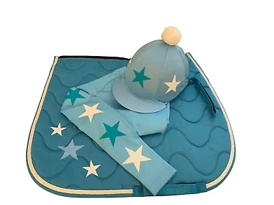 Sky/Turquoise/White Cross Country Colours Horse Riding SetChildren's • £80.08