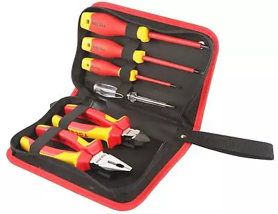 Tolsen VDE Tool Set 6-Piece In Canvas Bag Screwdriver Plier Hand Repair DIY Kit • £50.95