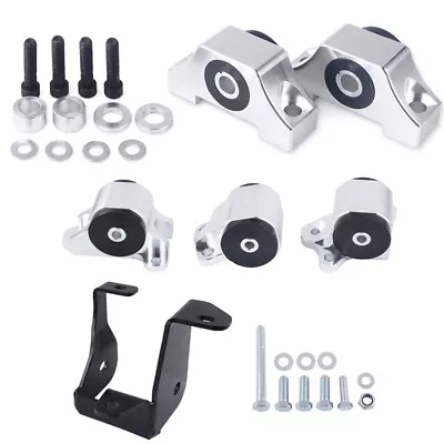 Silver B D Series Engine Motor Mount Kit For 96-00 Civic EK B16 B20 D16 2 Bolt • $110.99